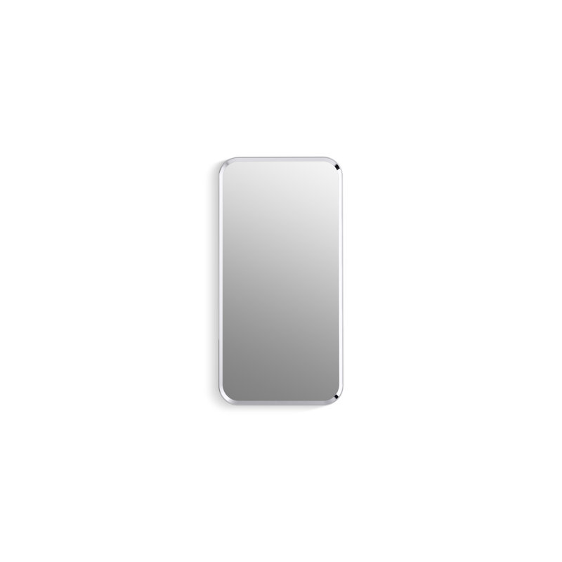 Verdera Surface Mount or Recessed Rectangular Framed Medicine Cabinet, 34" H x 22" W x 4.18" D, Polished Chrome