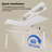63 Inch L-Shaped Electric Height Adjustable Standing Desk with Drawers & Monitor Shelf, Ergonomic Corner Home Office Desk, with Hooks & Cable Management, White-897866538-897866536