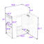 Meuble-lavabo compact avec lavabo en céramique, porte à losanges, tablette réglable et barre à serviettes intégrée-876579999