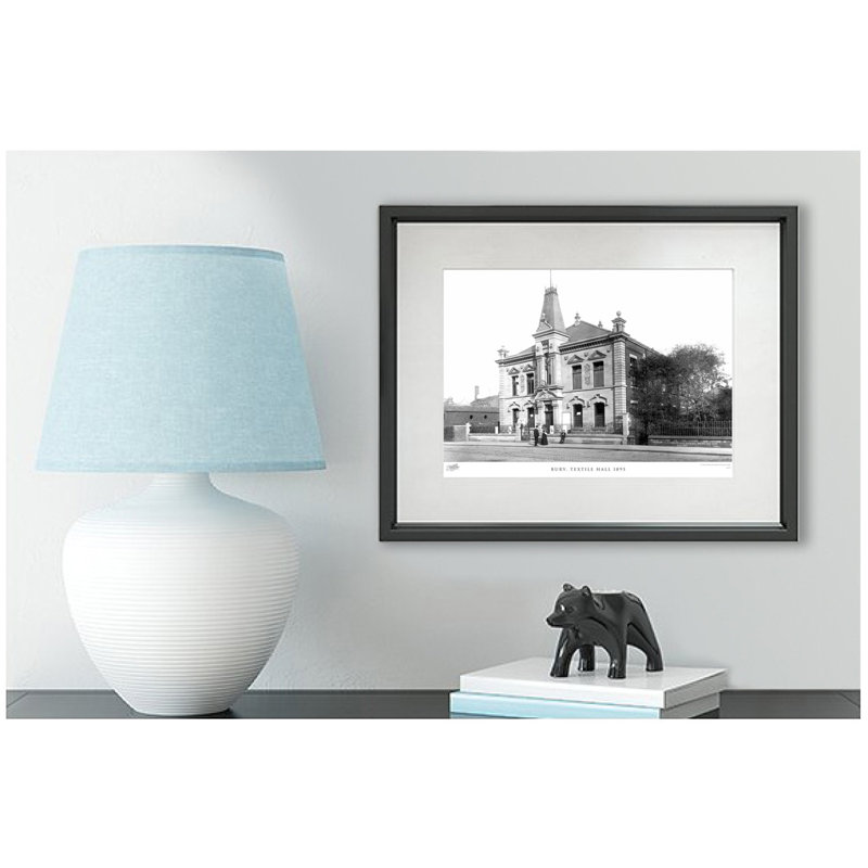 Bury, Textile Hall 1895 by Francis Frith - Single Picture Frame Print, 28cm H x 36cm W x 2.3cm D