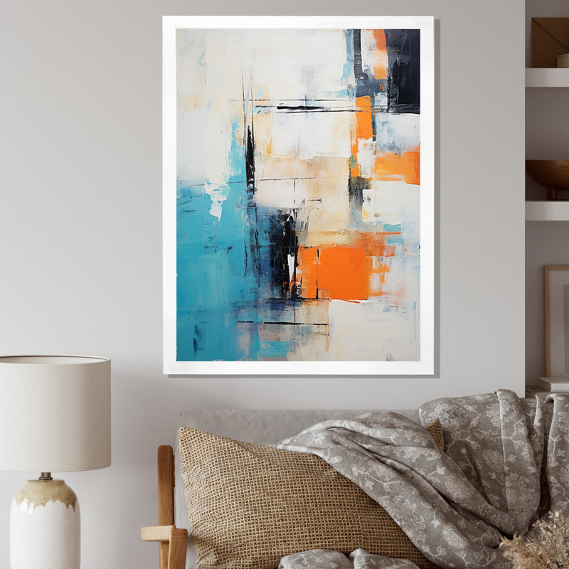 Cubist Visions Deconstructed Minimalism I - Abstract Painting Canvas Art Print, H 40 po x l 30 po x P 1,5 po