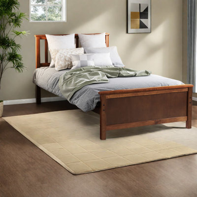 Lits plateforme durables en bois de pin massif de style moderne pour la maison