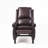  Faux Leather Pushback Club Recliner Compact Single Warm Red Upholstered Chair for Living Room Bedroom