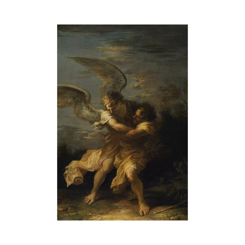 Jacob Wrestling With The Angel by Salvator Rosa - Wrapped Canvas Gallery-Wrapped Canvas Giclée, 20.32 cm H x 30.48 cm W