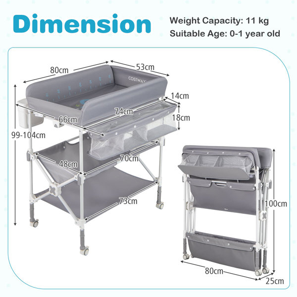 Zoomie Kids Portable Changing Table | Wayfair.co.uk
