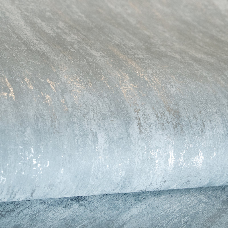 Urban Classics Collection Brera Metallic Abstract Distress Wallpaper Roll, Navy