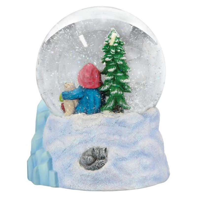 Old World Christmas Tabletop Winter Arctic Gnome Snow Globe, Multicolored, 6in