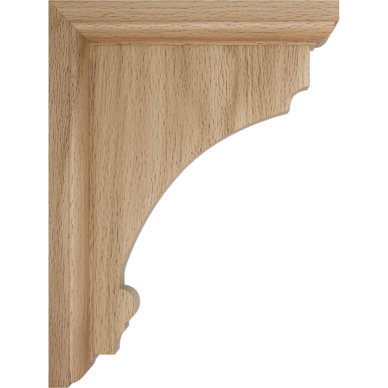 Support en bois Thompson, Chêne rouge, H 8 po x l 2,5 po x P 6 po