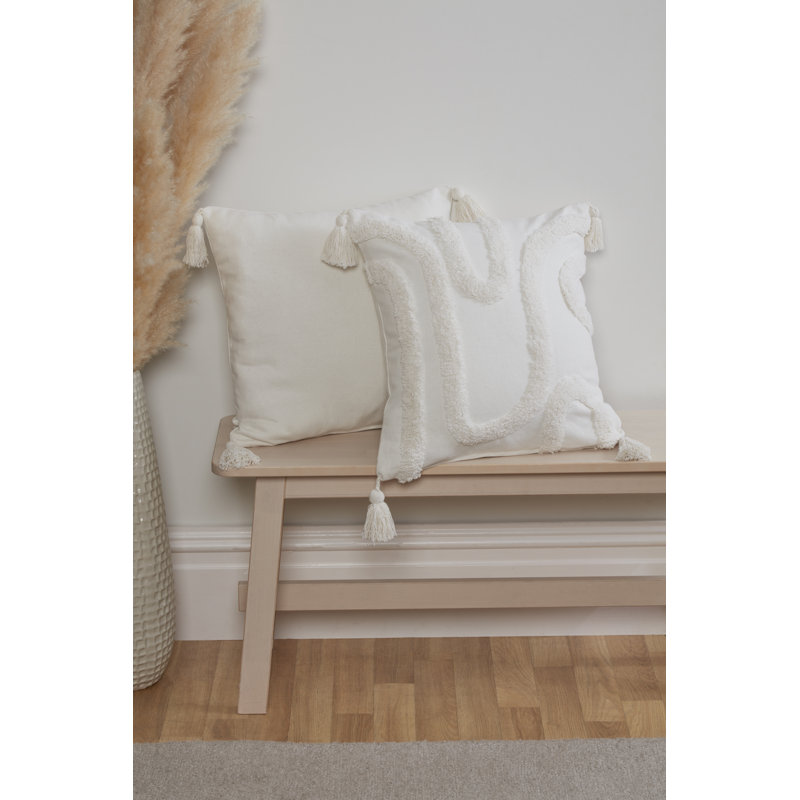 Steens Square Euro Pillow Cover, Cream