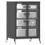 Meuble télé de 35,8 po avec 4 tablettes réglables, structure en acier, roulettes et système de gestion des câbles pour organiser votre chaîne stéréo, votre téléviseur ou tout autre équipement multimédia robuste pour le salon.