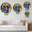 The Happy Rainbow Elephant - Large Modern Wall Clock-73146381