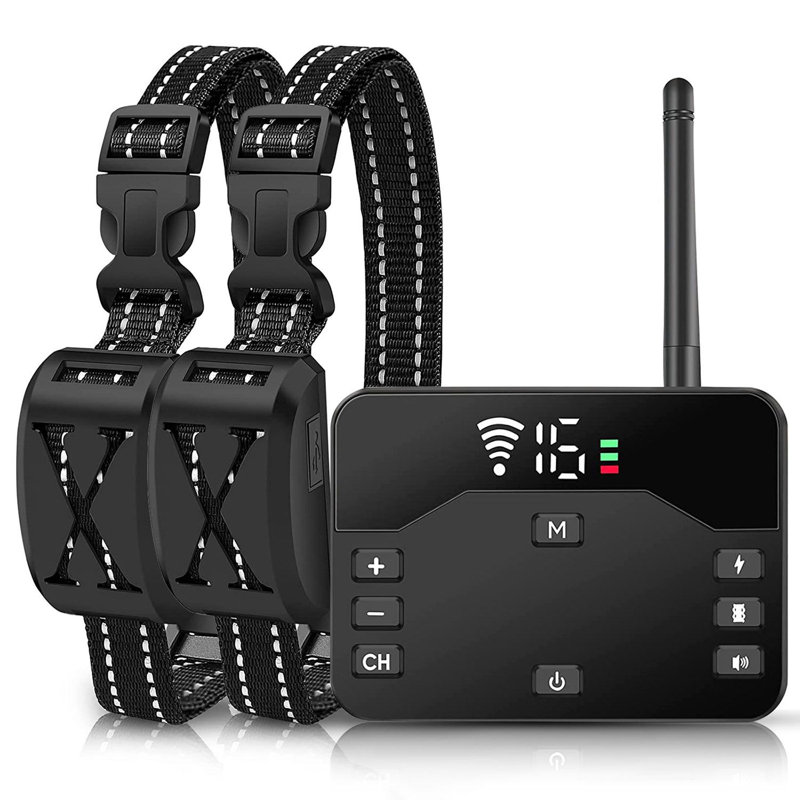 Clôture électrique sans fil pour chien, H 5,11 po x P 4,72 po, Noir, noir, noir, noir
