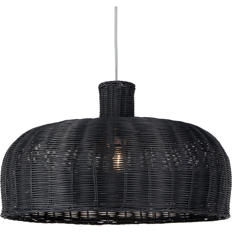 Shandon 1 - Light Black Dome Pendant, Black