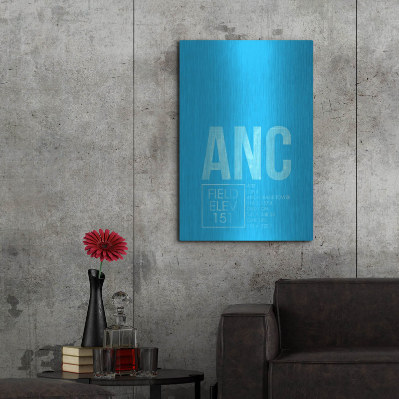 ANC ATC par O8, art mural en métal, H 36 po x l 24 po