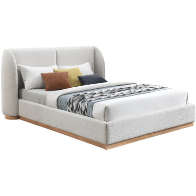 Lit en tissu Earley Boucle