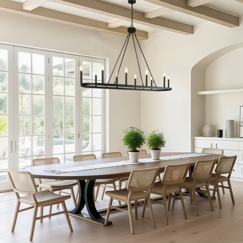 Otho 10 - Light 50"W Oversized Dimmable Oval Kitchen Island Pendant