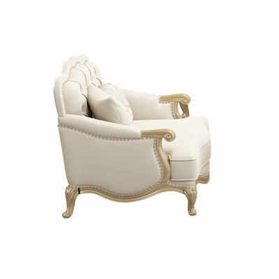 European Sofa French Light Luxury Sofa Chair Leather Armchair