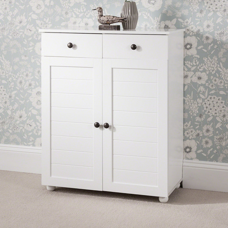 Abdalrahman 12 Pair Shoe Storage Cabinet, Snow White