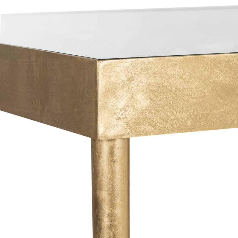 Ingrid Glass Top Metal Base Writing Desk