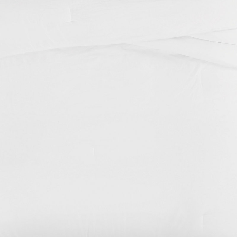 Nena Linen Standard Bedding, King Comforter + 2 King Pillow Shams, White