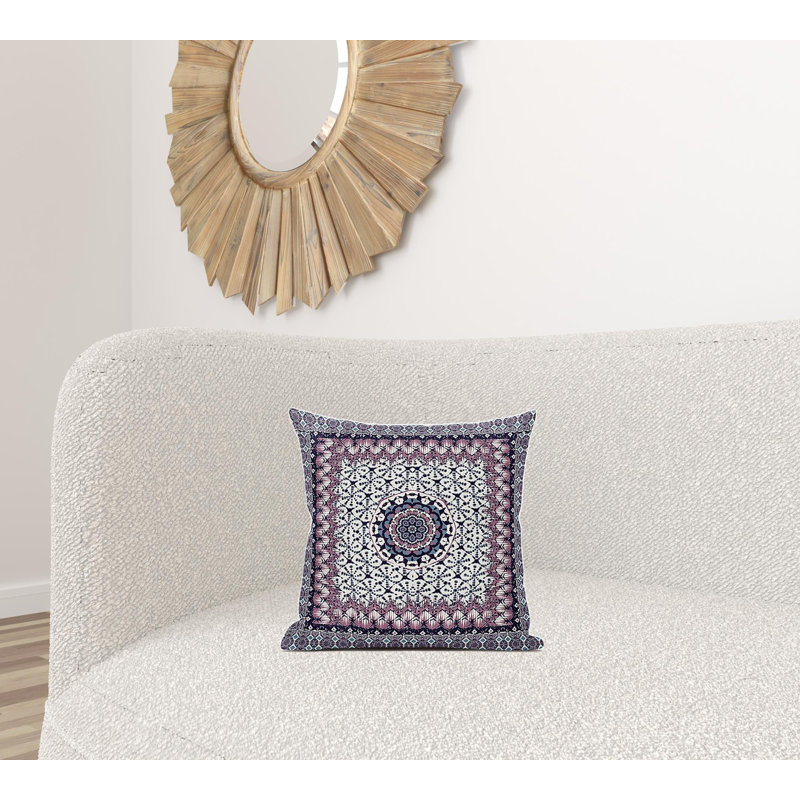 Coussin décoratif intérieur 16 po x 16 po, Gris / rose