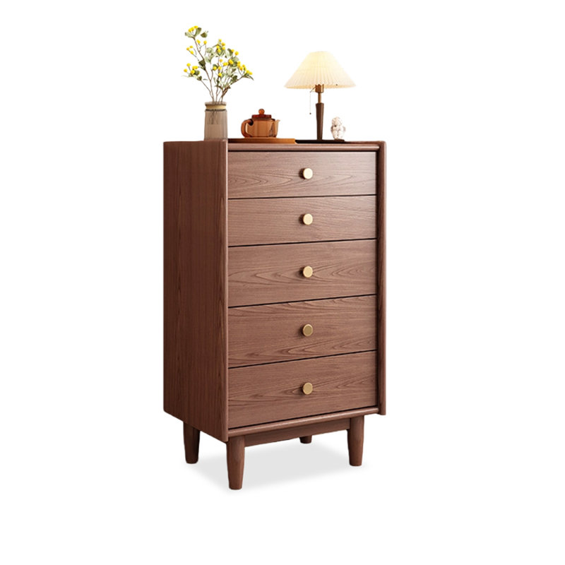 Walnut Solid + Manufactured Wood Accent Cabinet