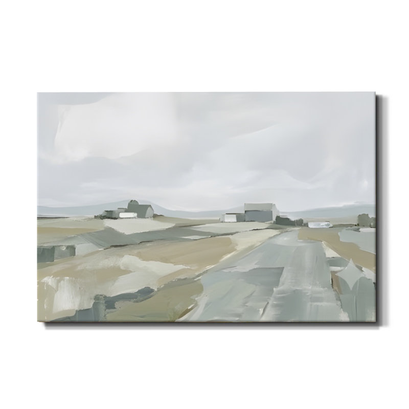 Art abstrait sur toile encadrée «Abstract Landscape Landscape»
