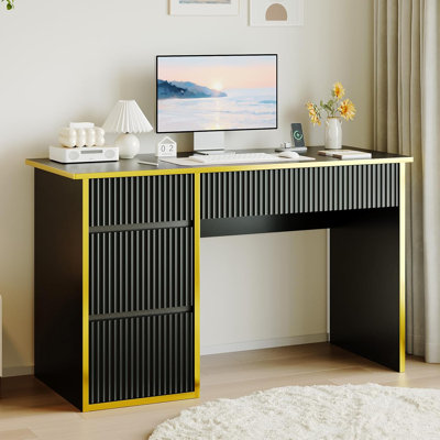 47 Inch Home Office Desk with File Drawer and Hidden Handle