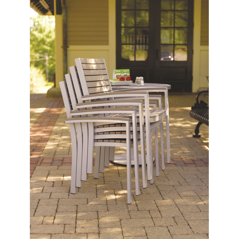 Travira Dining Arm Chair, Chalk, Tekwood Vintage