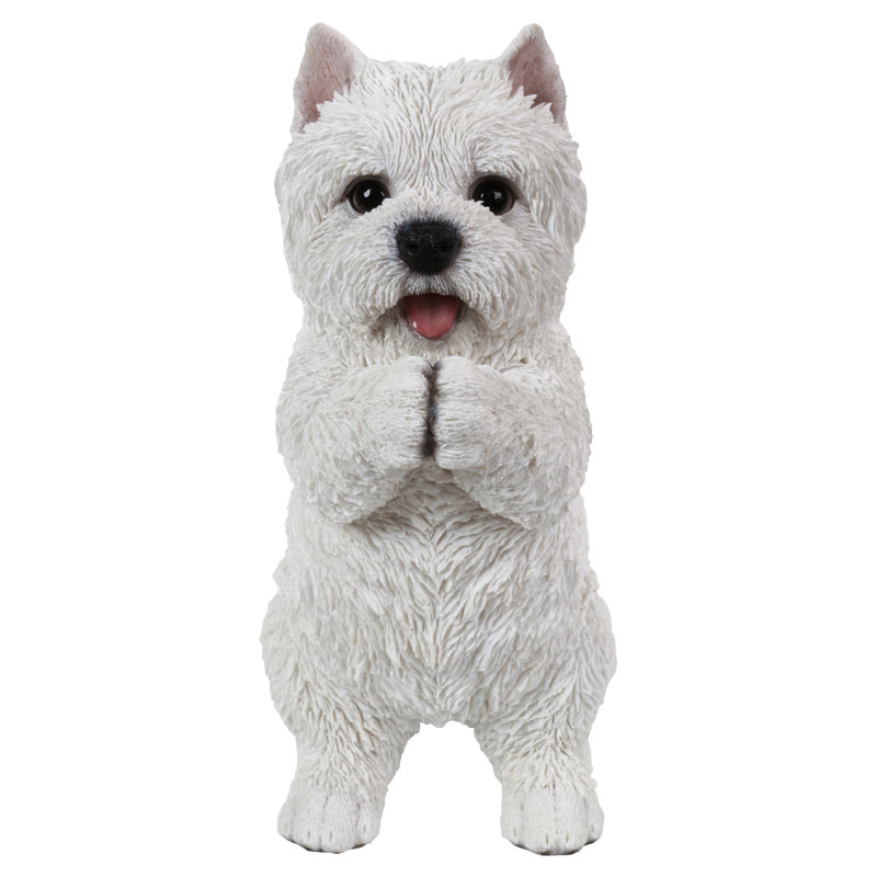 Statue jouant Westie
