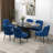 Dinnington Velvet Upholstered Side Chair With Black Legs-480444289