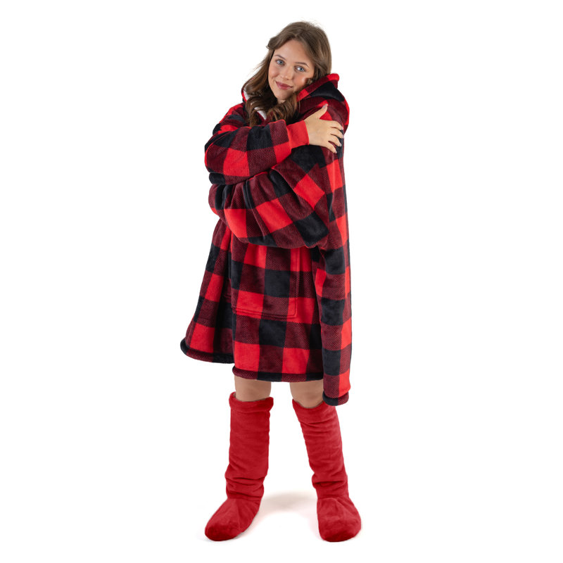 Aadirath Buffalo Check Hoodie Blanket