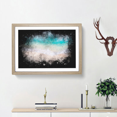 Birds View Of Bondi Beach Australia Paint Splash - Framed Print