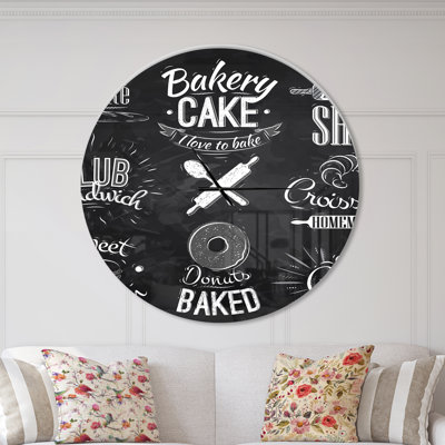 Personnages de boulangerie - horloge murale moderne