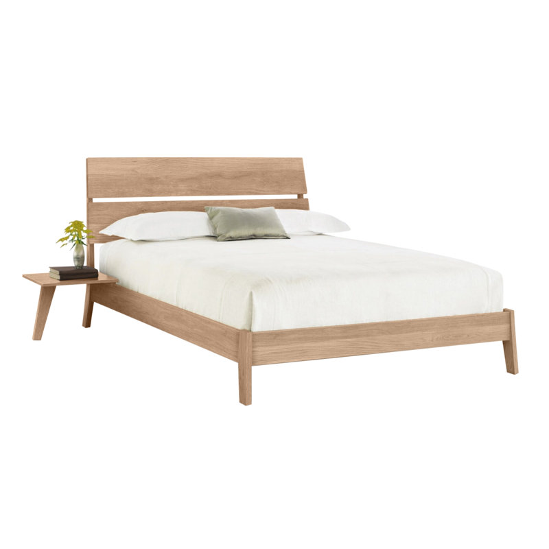Linn Solid Wood Platform 2 Piece Bedroom Set, Natural Oak, Queen