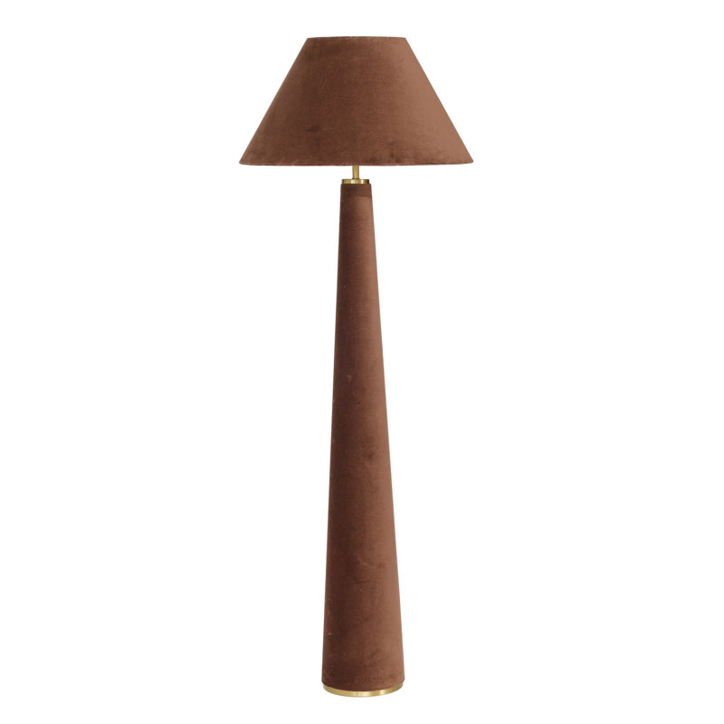 Graham Velvet Floor Lamp, Chocolate Brown, Chocolate Brown