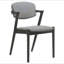 Chaise de salle à manger brune, grise et noire (ensemble de 2)-1704906631