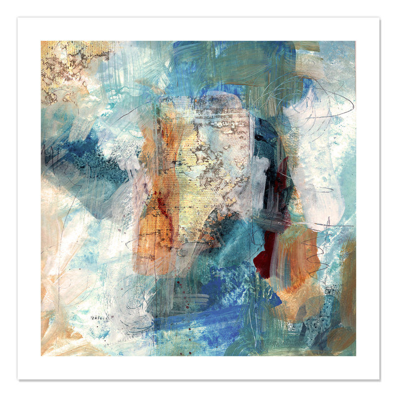 Painterly Elements I - Peinture, H 31 po x l 31 po x P 0,1 po, Papier