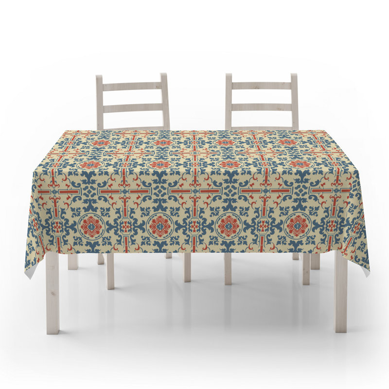 Washable Tablecloth (55 x 71 in), 50% Cotton / 50% Polyester, Easy Care, Machine Washable at 86°F, Tumble Dryer Safe, Ironable | Perfect for Dining Room & Special Occasions, Elegant and Durable Design