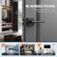 Passage Door Handle 6 Pack Matte Black Door Lever Interior Reversible Lever