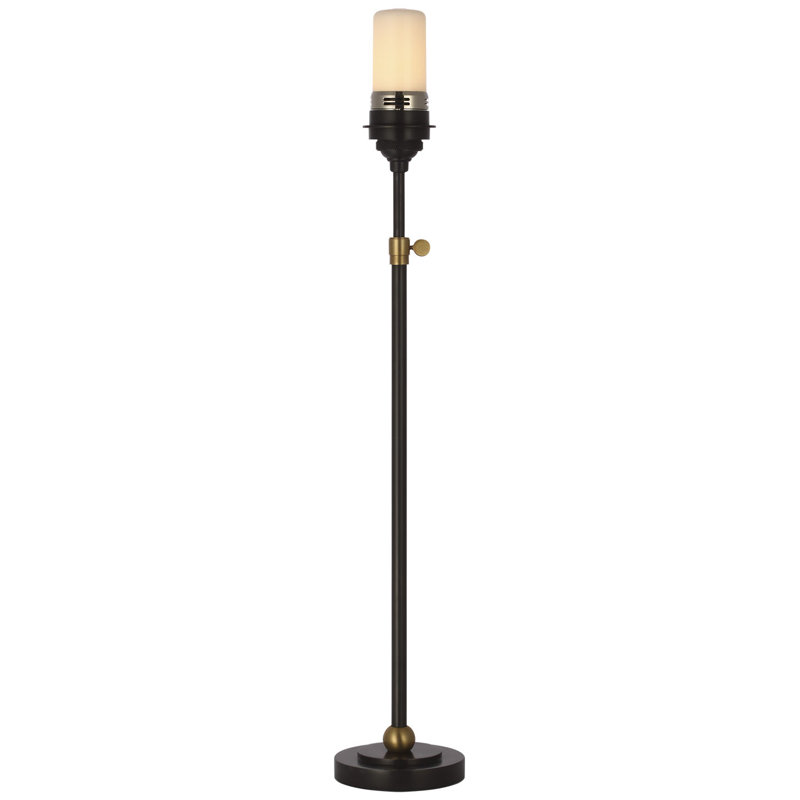 Thomas O'Brien Bryant 27" Adjustable Cordless Table Lamp with Linen Shade, Black/Gold