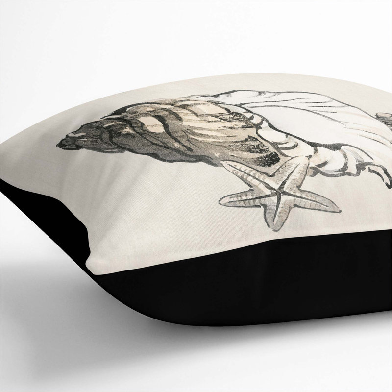 Square Cushion, Black, 55cm H x 55cm W x 20cm D