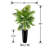 48'' Faux Palm Plant in Metal Pot