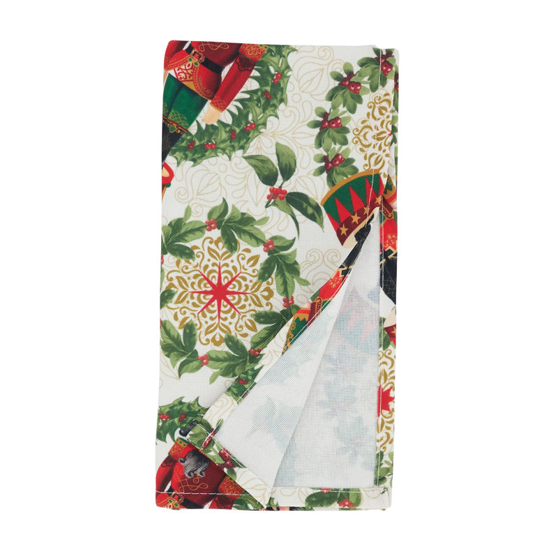 Nutcracker Design Red and Green Holiday Napkins Set of 4