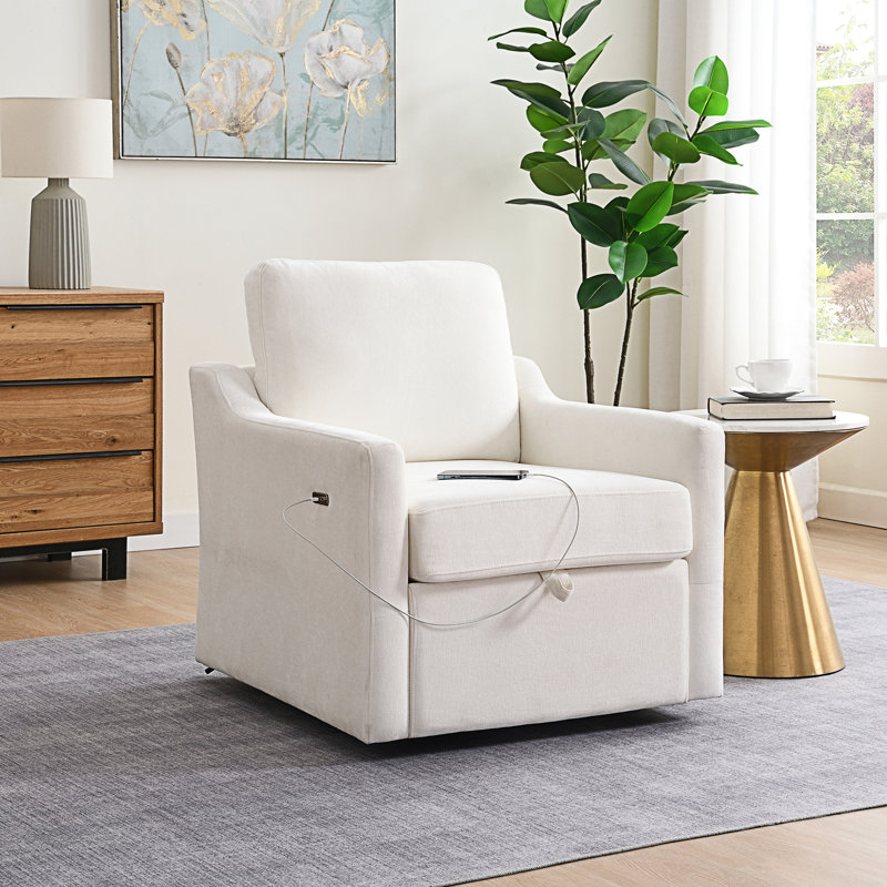 Fauteuil pivotant de 30 po de largeur, Blanc