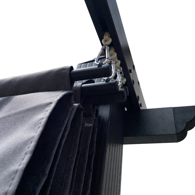 Abri de protection pour pergola 13 x 10 pi - Gris protégé, imperméable à l'eau pour l'extérieur, bloquant facilement