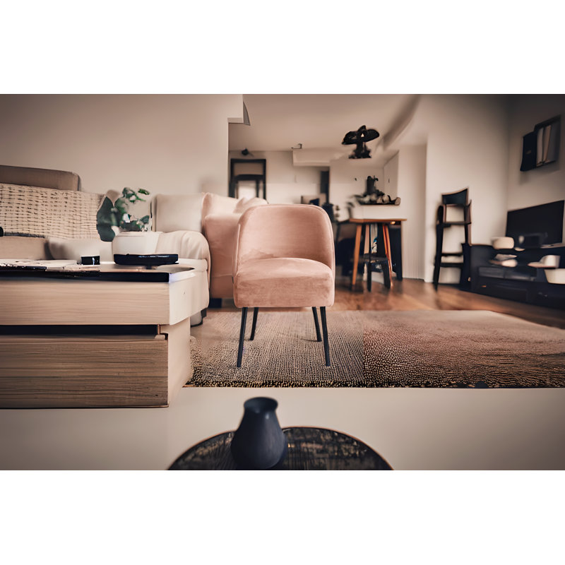 46cm H Upholstered Side Chair, Dusty Pink