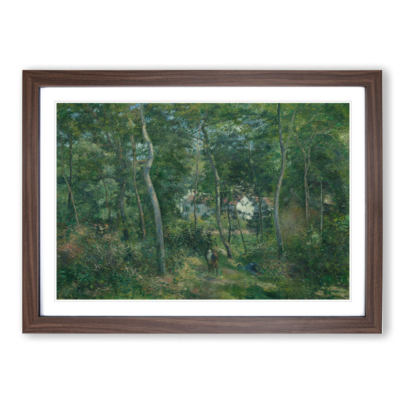 Edge of the Woods by Camille Pissarro - Picture Frame Painting, 36cm H x 48cm W x 2cm D, Walnut Framed