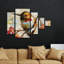 Ensemble de 5 panneaux d'art mural - "Live in Joy" par Andrea Lavery, pour un salon, une chambre ou un bureau 