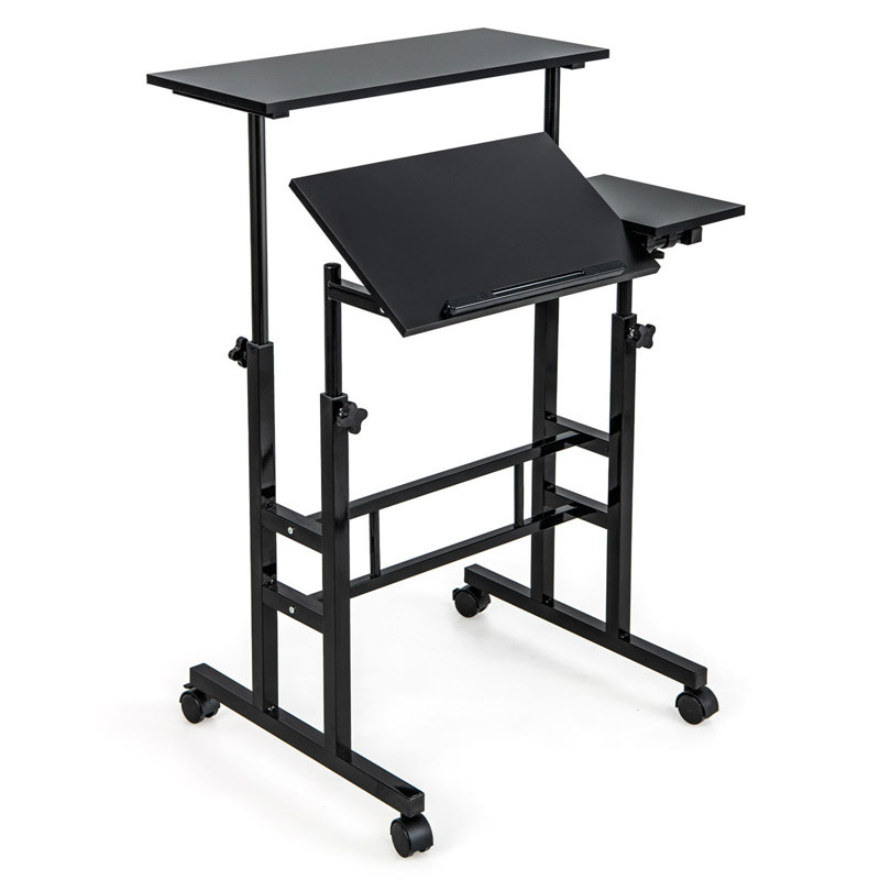 Adjustable Metal Base Computer Desk